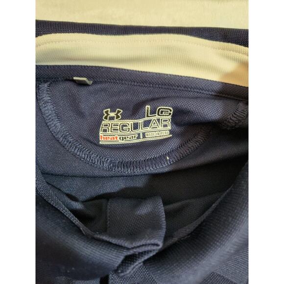 Under Armour Polo Shirt Mens Large Blue Short Sleeve Embroidered Athleisure - Picture 5 of 12